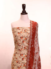 Bin Saeed Embroidered Cotton 3 Piece Unstitched Suit BS25EL D-714